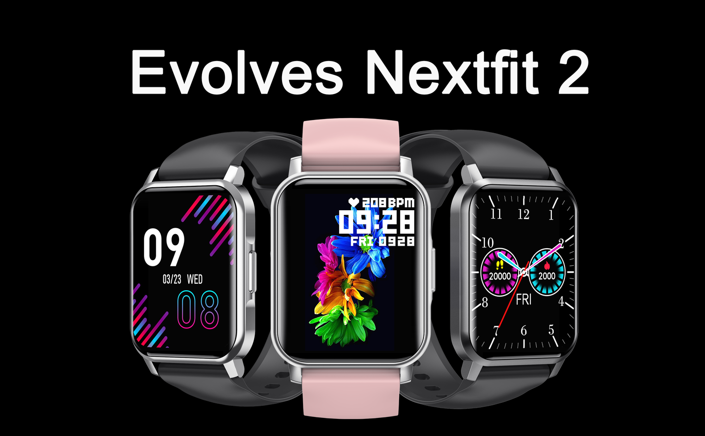 EVOLVES NextFIT 2 BLACK SMART WATCH